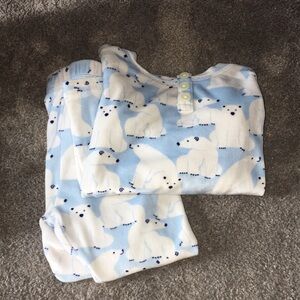 Polar Bear Print Kids Pajamas